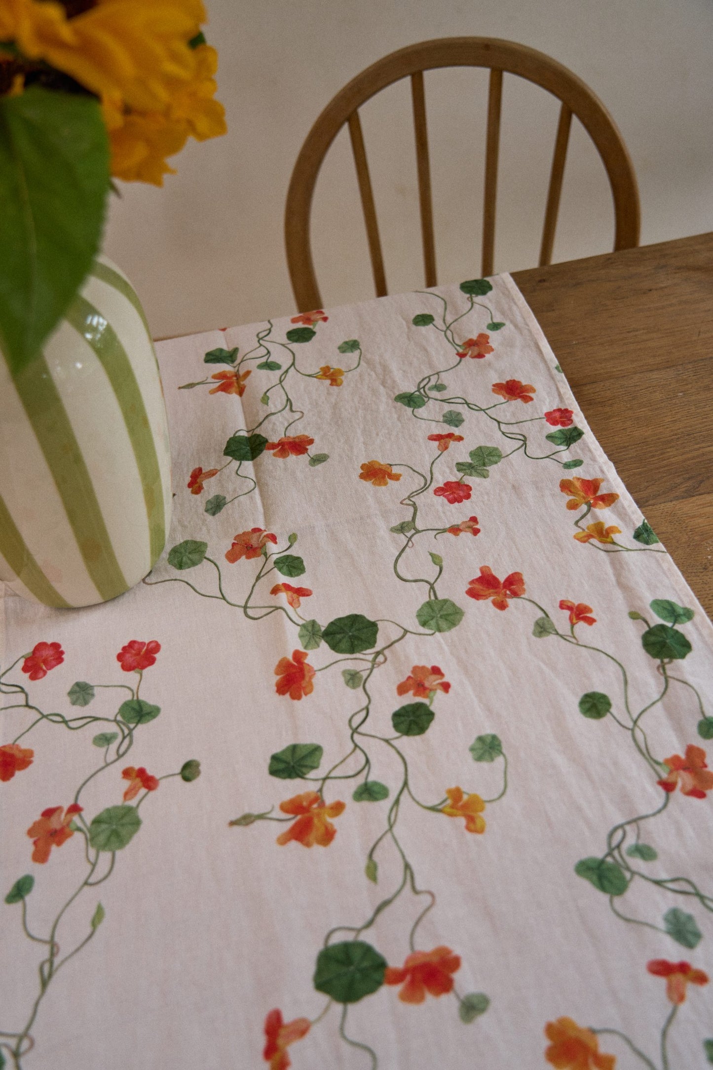 Nasturtium Linen Runner