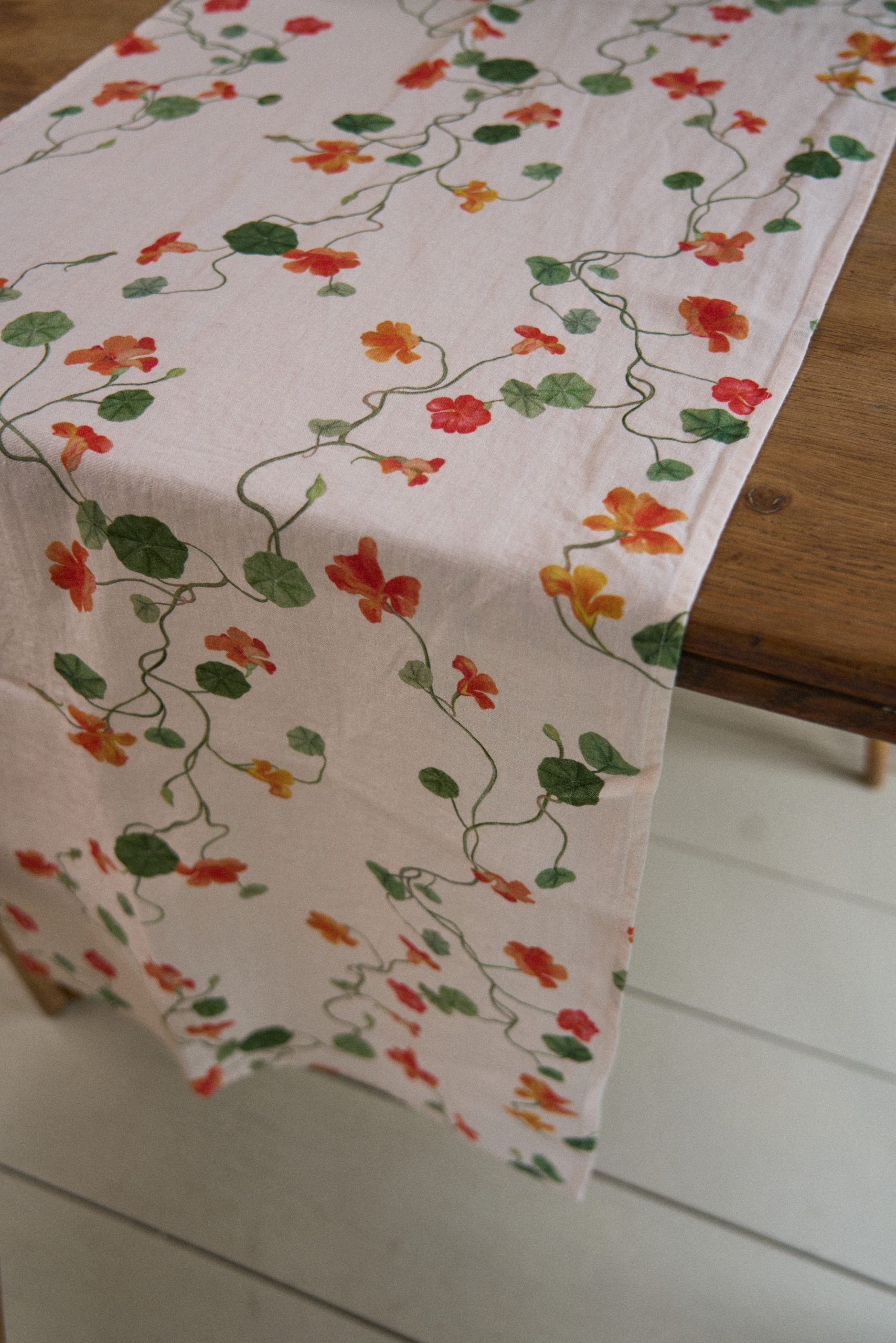 Nasturtium Linen Runner