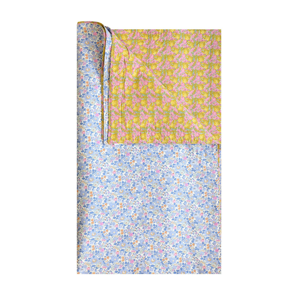 Reversible Stitch Border Bedspread Made With Liberty Fabric Betsy & Clementina