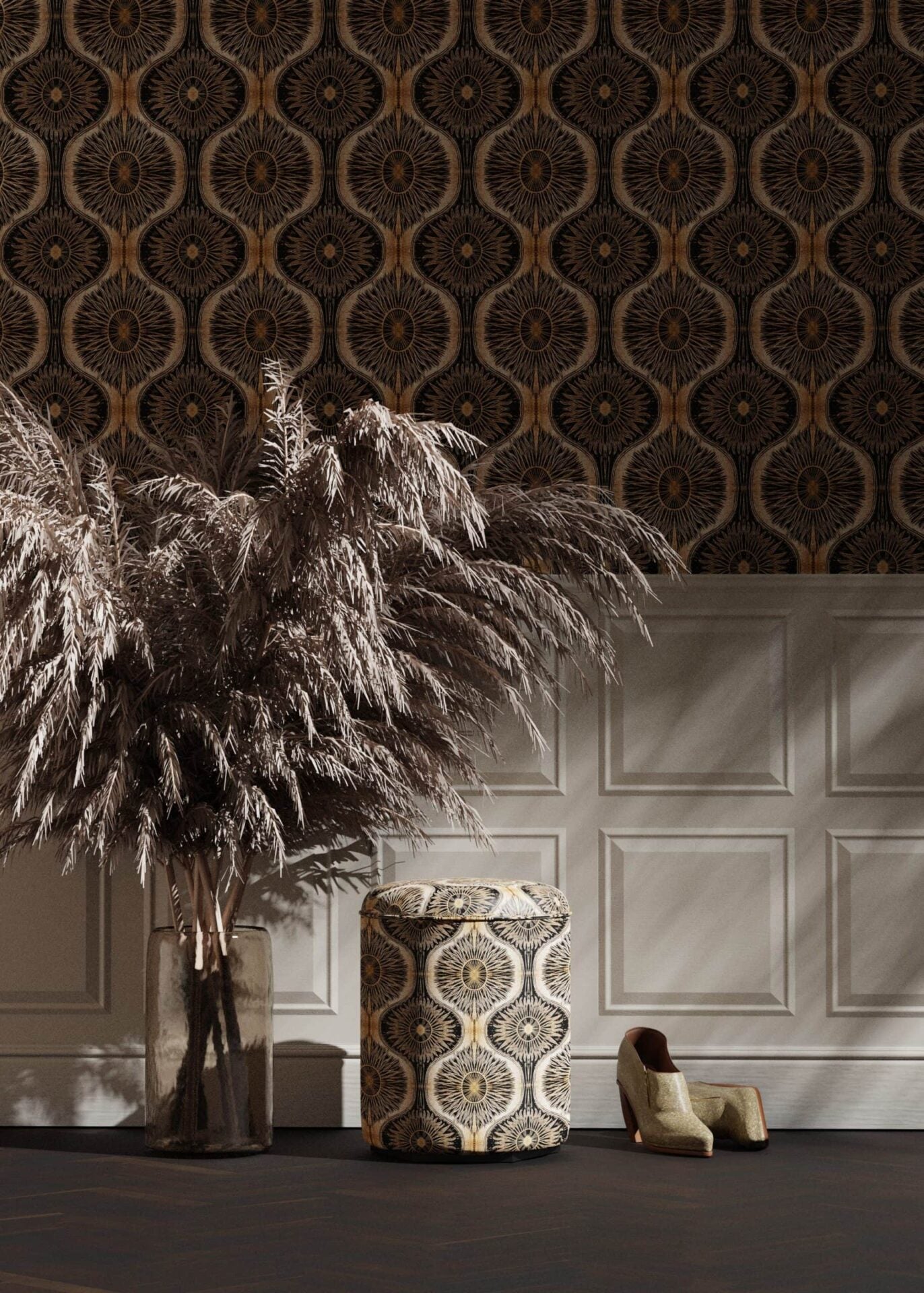 Bibana Gold Wallpaper