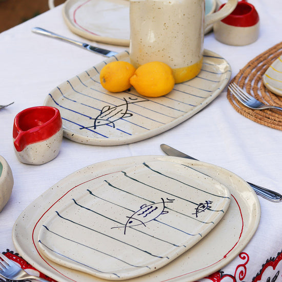 Oval Summer Splash plate