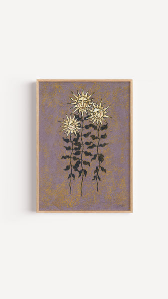 Sunflower Sisters - Botanical Wall Art Print