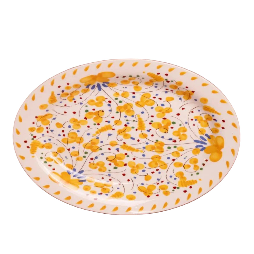Sunshine Daisy Oval Serving Plate