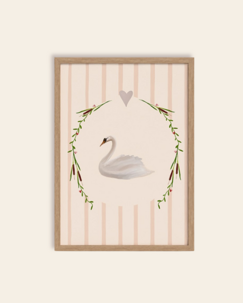 Swan Love Art Print