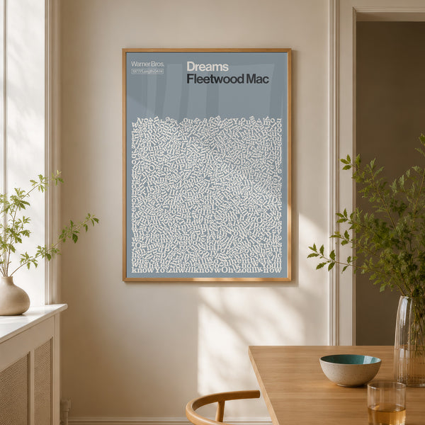 Dreams - Fleetwood Mac - Song lyric print