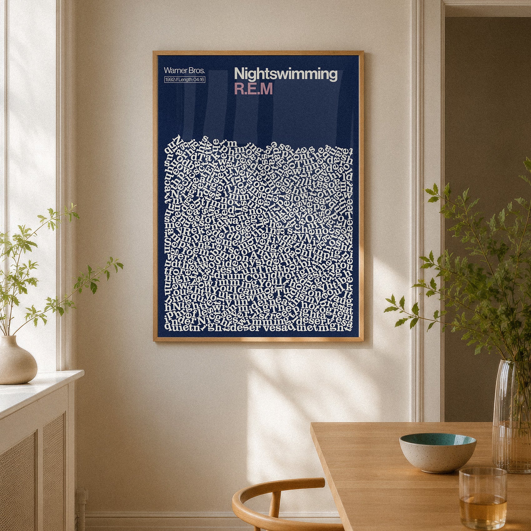 Nightswimming - REM - Song Lyric Print