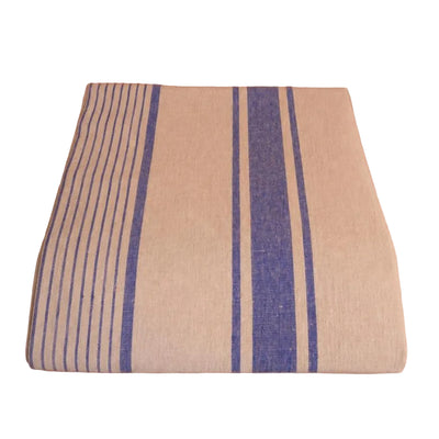 Amelia Linen Tablecloth, Blue Stripe