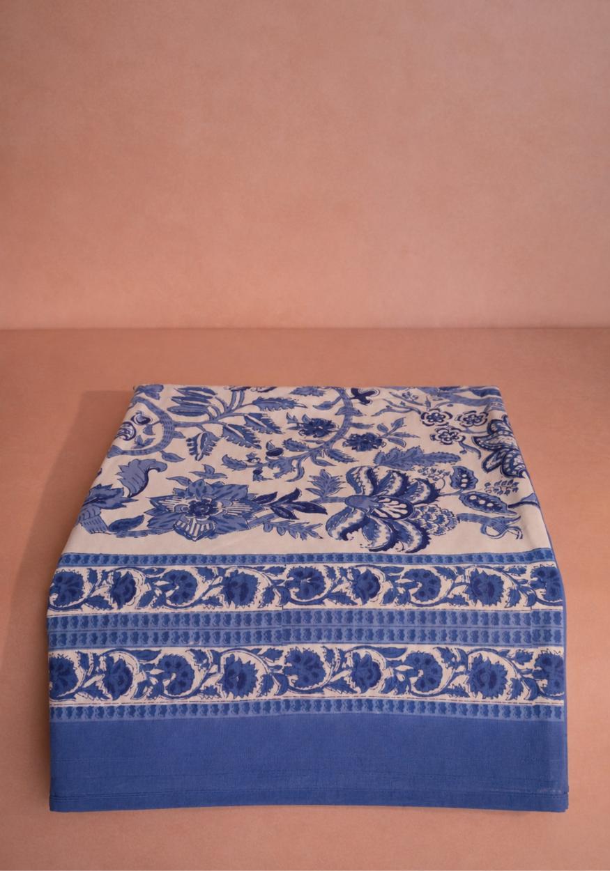 From Jaipur with Love Blue and White Tablecloth