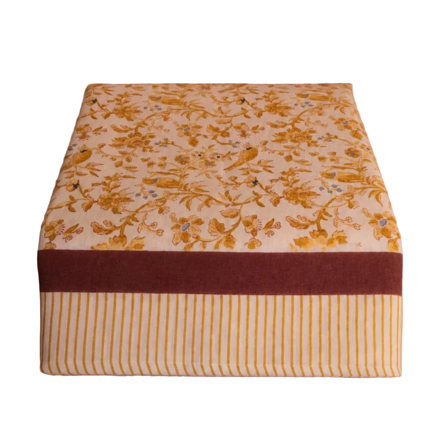Block Printed Linen Tablecloth
