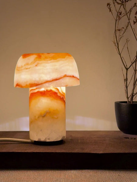 Shroom Tall | Alabaster Stone Lamp