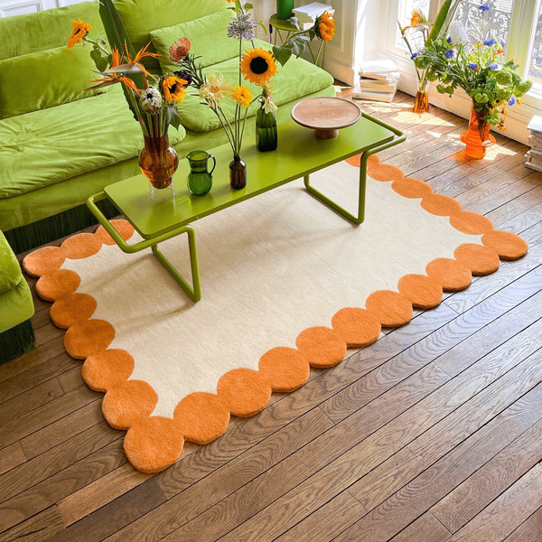 Tapis Claude - Orange intérieur poétique 