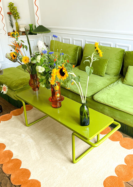 Tapis Claude - Orange décoration salon canapé