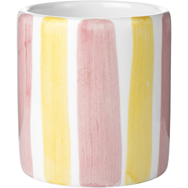 Coffee Cup – Pink and Ochre Stripes
