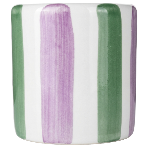 Coffee Cup – Purple and Green Stripes