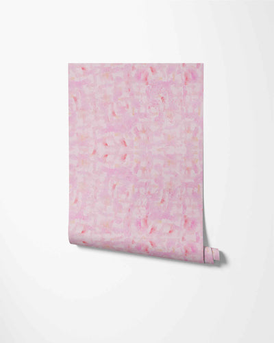 Pink watercolor wallpaper bougainvillea-roll