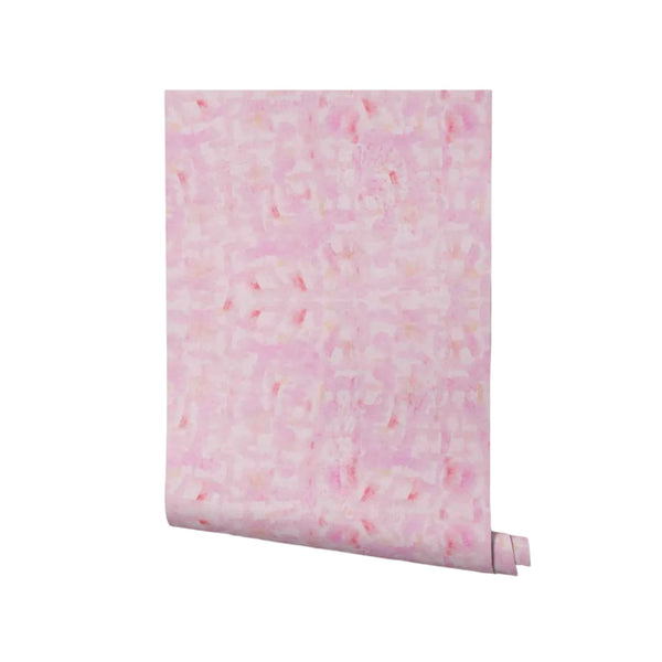 Pink watercolor wallpaper bougainvillea-roll