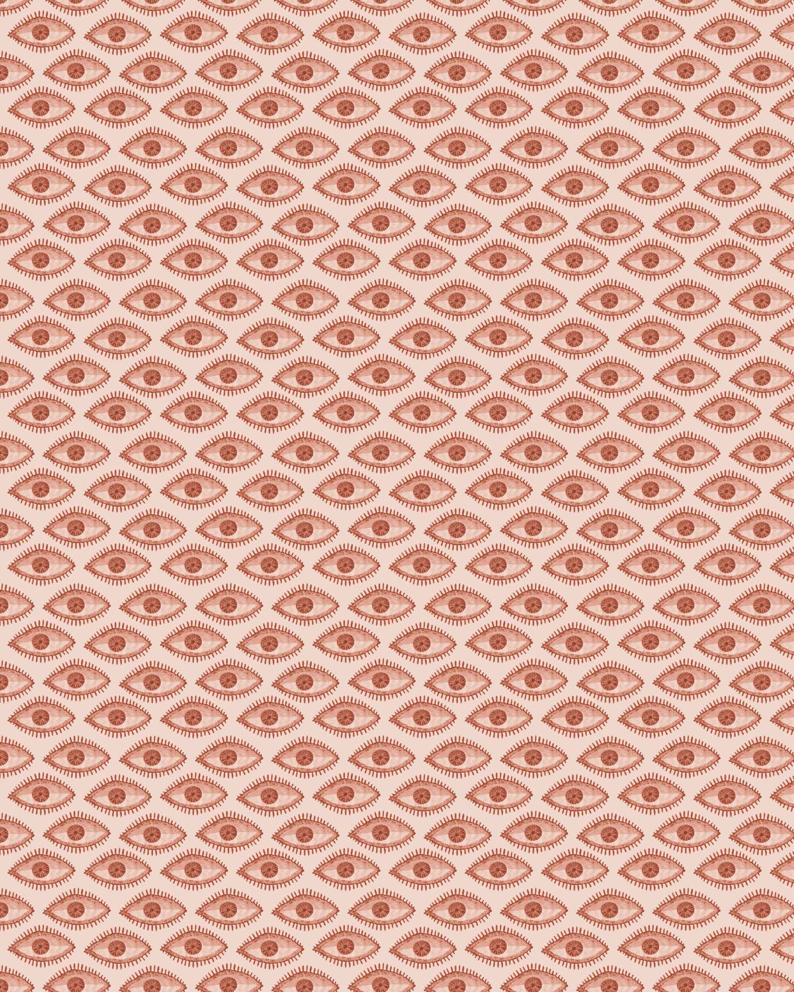 Close-up detail of Mati brown wallpaper by Thalia Botsari
