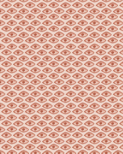 Close-up detail of Mati brown wallpaper by Thalia Botsari