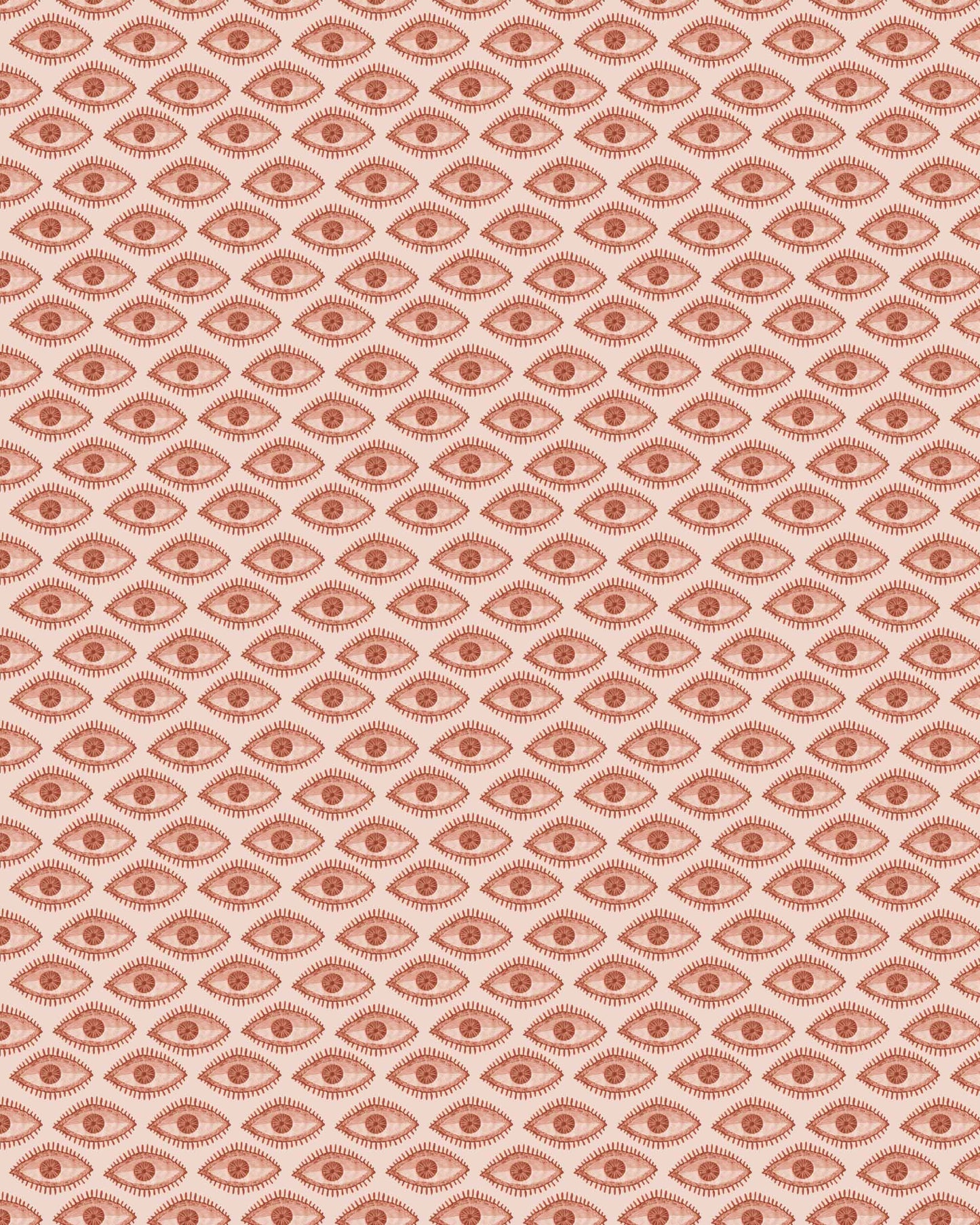 Close-up detail of Mati brown wallpaper by Thalia Botsari