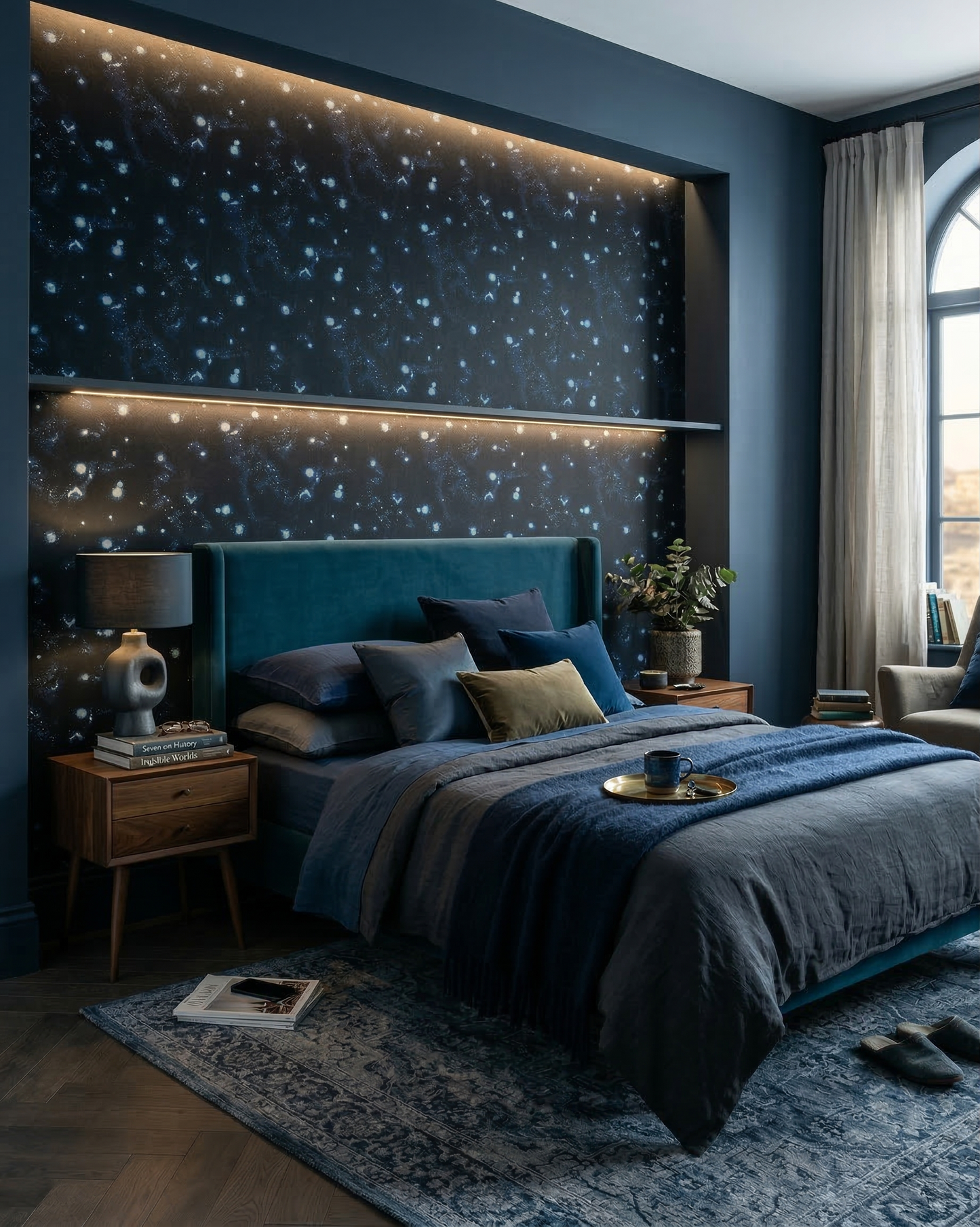 Selene Designer Wallpaper – Midnight