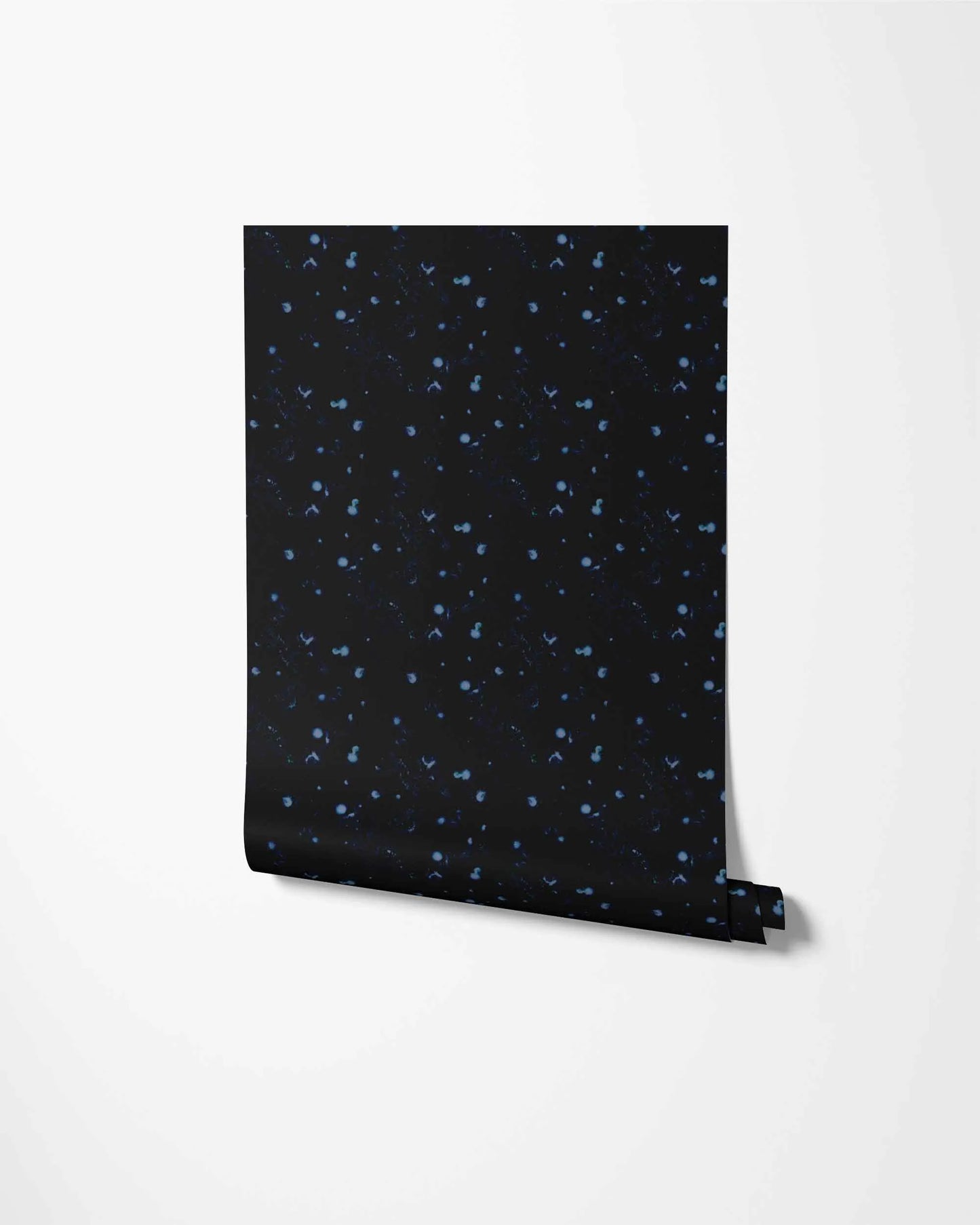 Selene abstract wallpaper wall in midnight blue