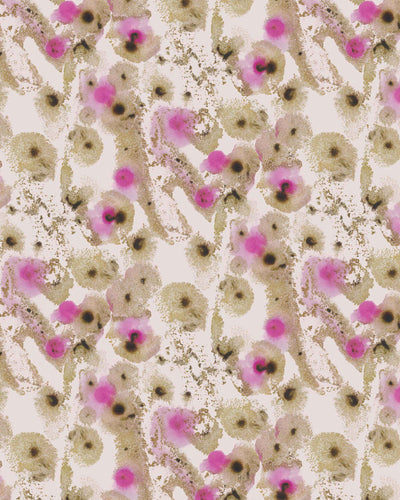 Close-up detail of Selene pink wallpaper