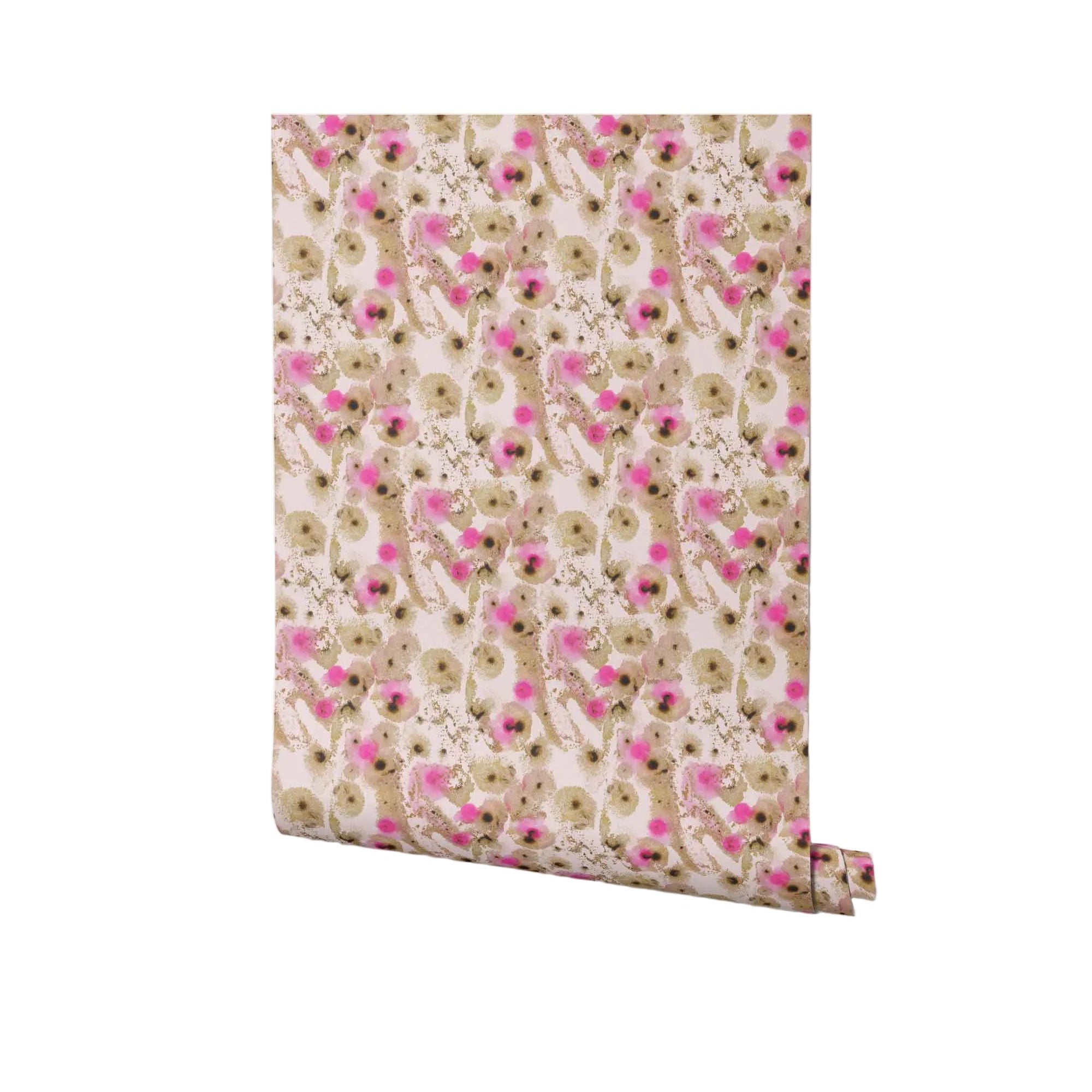 Selene pink abstract wallpaper by Thalia Botsari