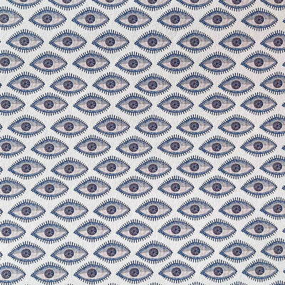 Evil eye wallpaper close up blue beige
