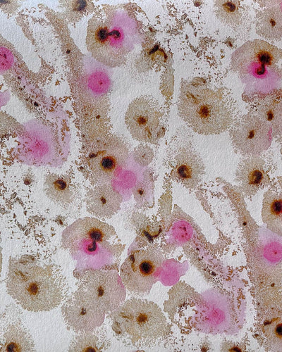 Selene abstract wallpaper in fuchsia close up