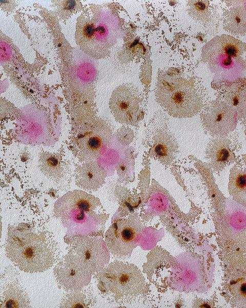 Selene abstract wallpaper in fuchsia close up