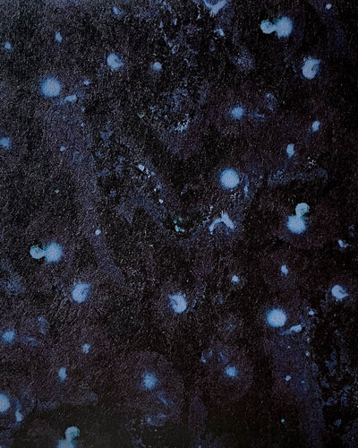 Selene wallpaper in midnight blue close up