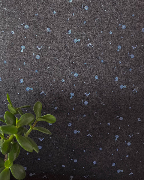 Selene abstract wallpaper in midnight blue