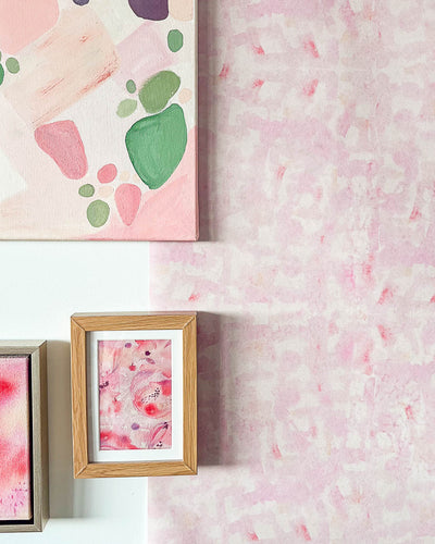 Pink watercolor wallpaper bougainvillea-wall decor