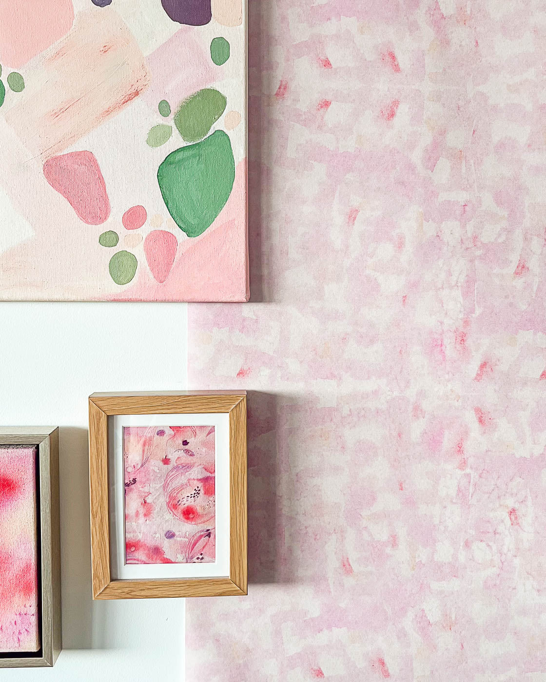 Pink watercolor wallpaper bougainvillea-wall decor