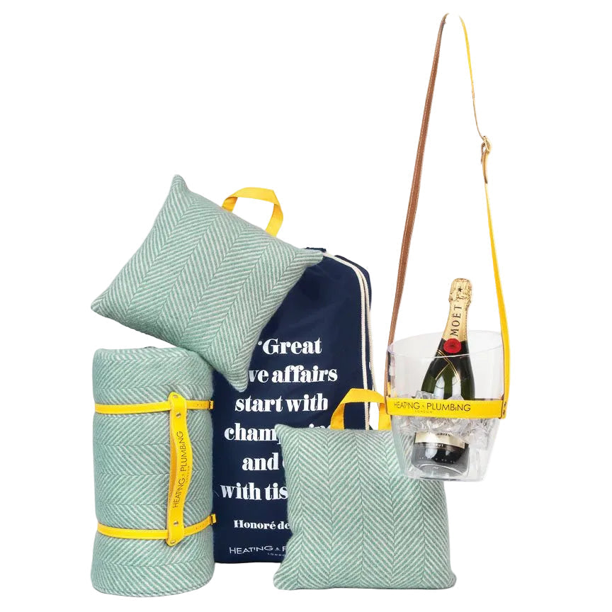 The Heating & Plumbing London Ultimate Picnic Toolkit - Mint Green & Yellow - Heating & Plumbing London - Picnic Blanket