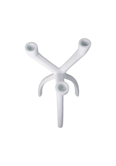 The Modern White Three - Armed Candleholder Large - Casa by Josephine Jenno
