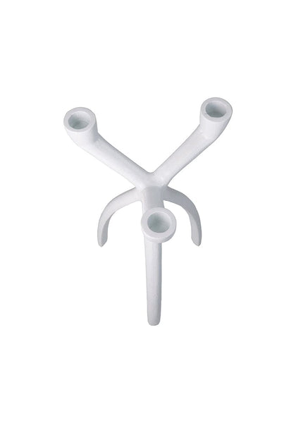 The Modern White Three - Armed Candleholder Large - Casa by Josephine Jenno