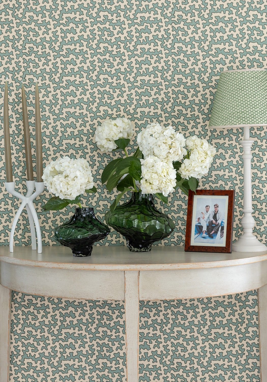 The Modern White Three - Armed Candleholder Medium - Casa by Josephine Jenno
