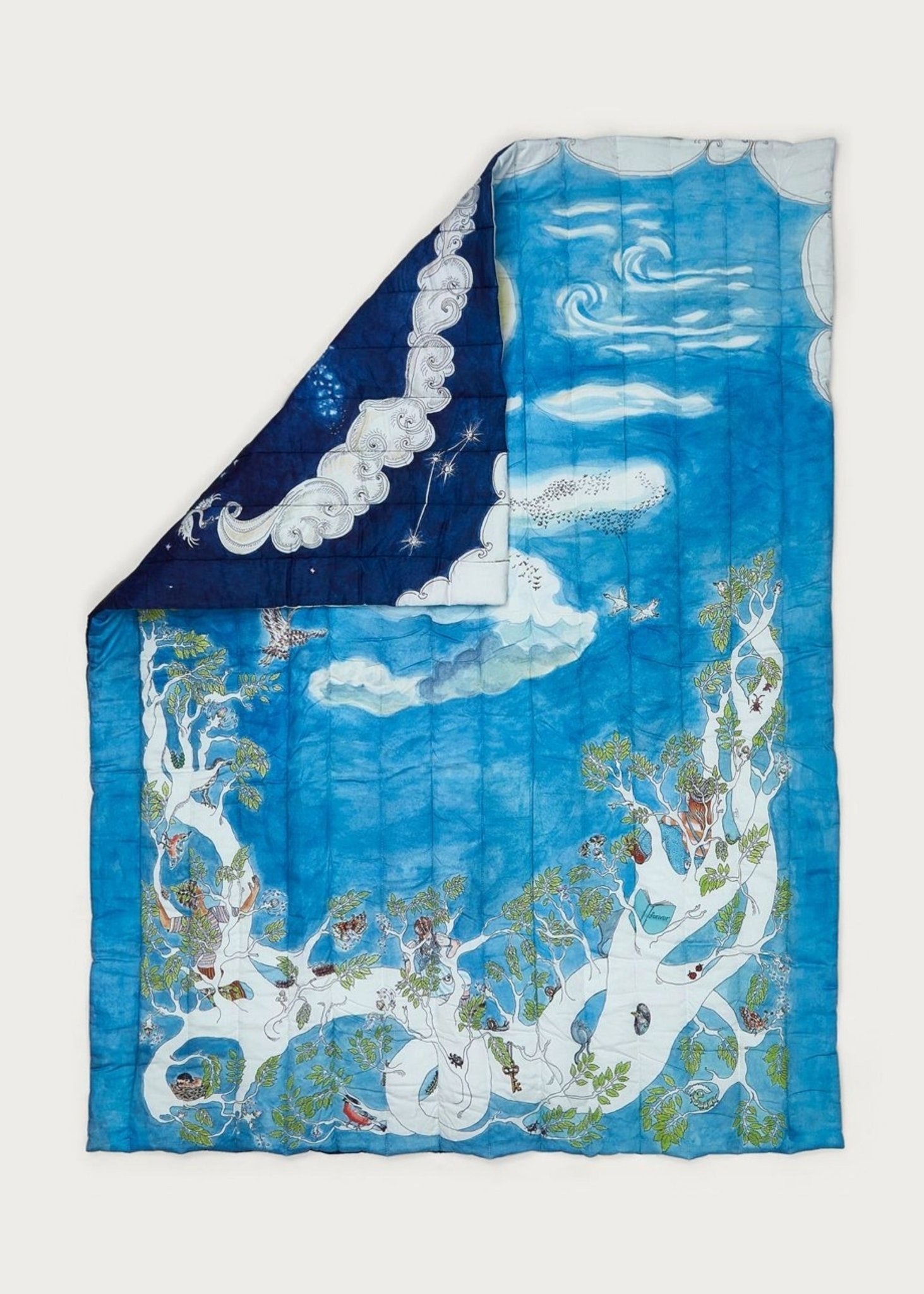 The Space Above the Ground Quilted Blanket - Forivor