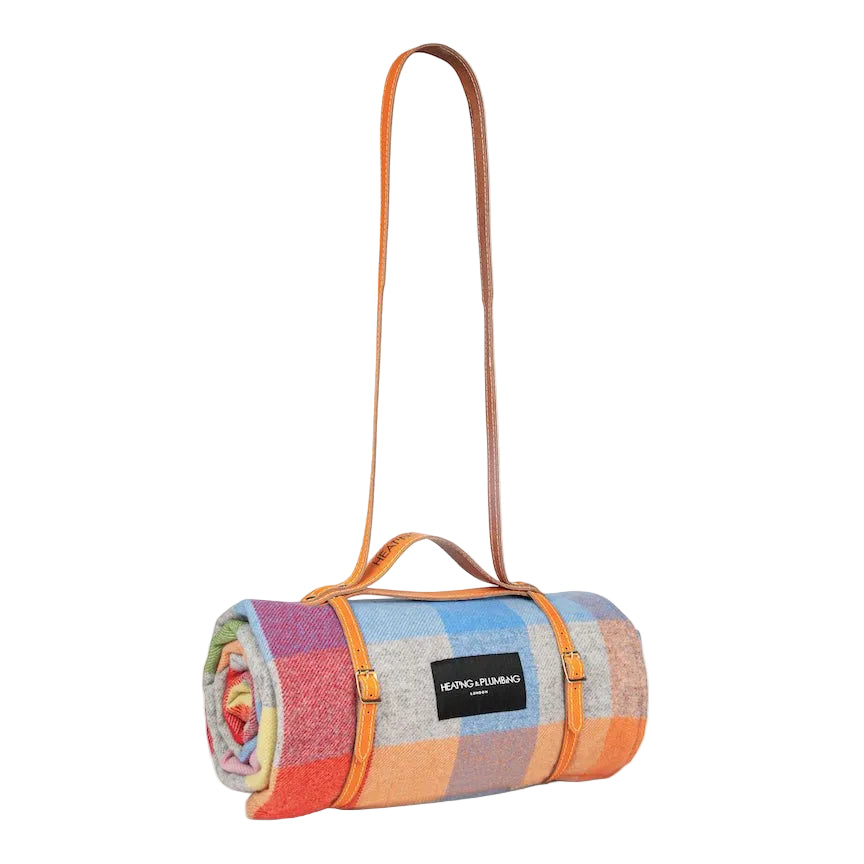 The Wool & Wax Edition Picnic Blanket - Rainbow Checks - Heating & Plumbing London - Picnic Blanket