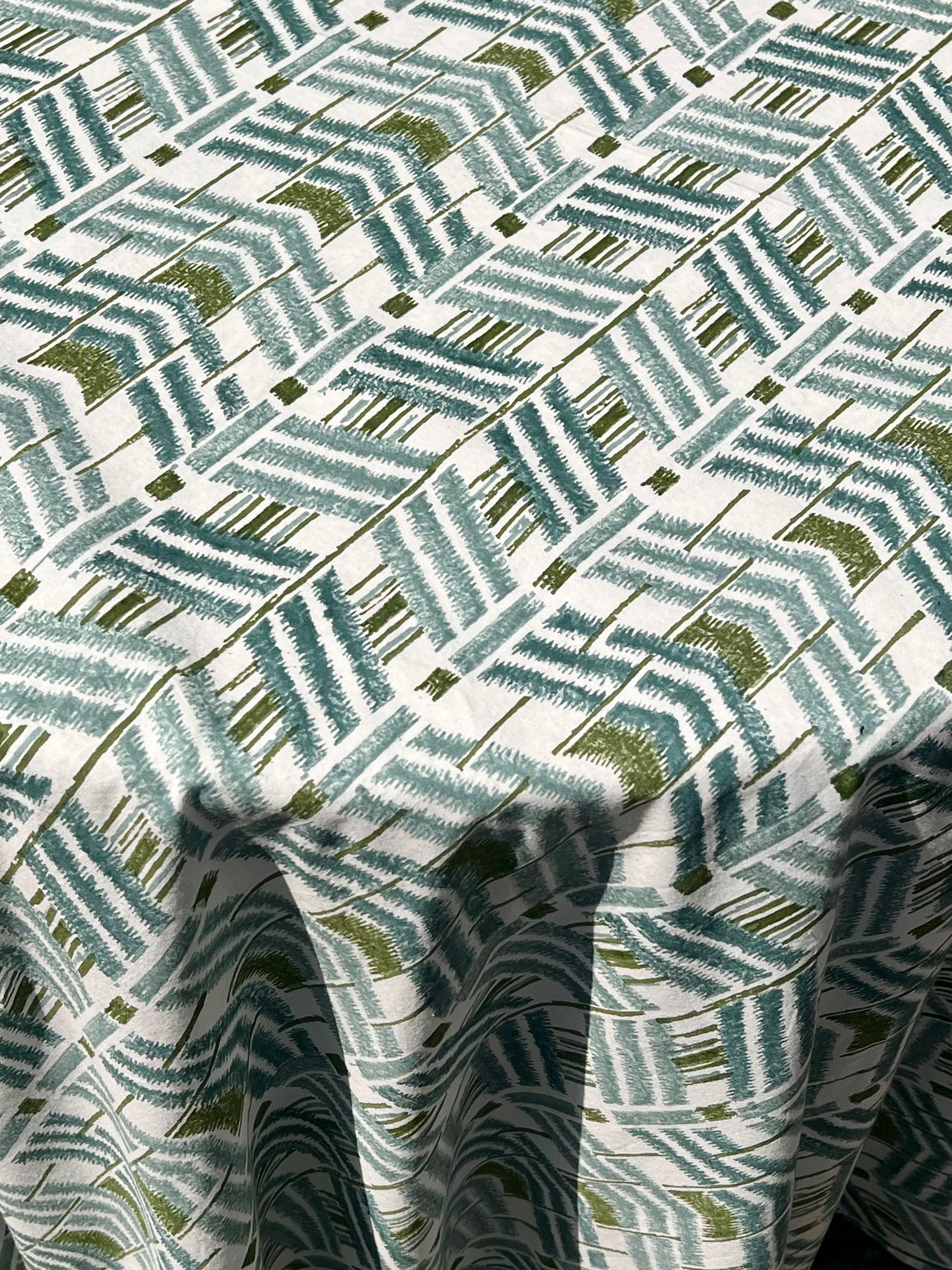 ‘The Ikat’ Tablecloth - Blue Green