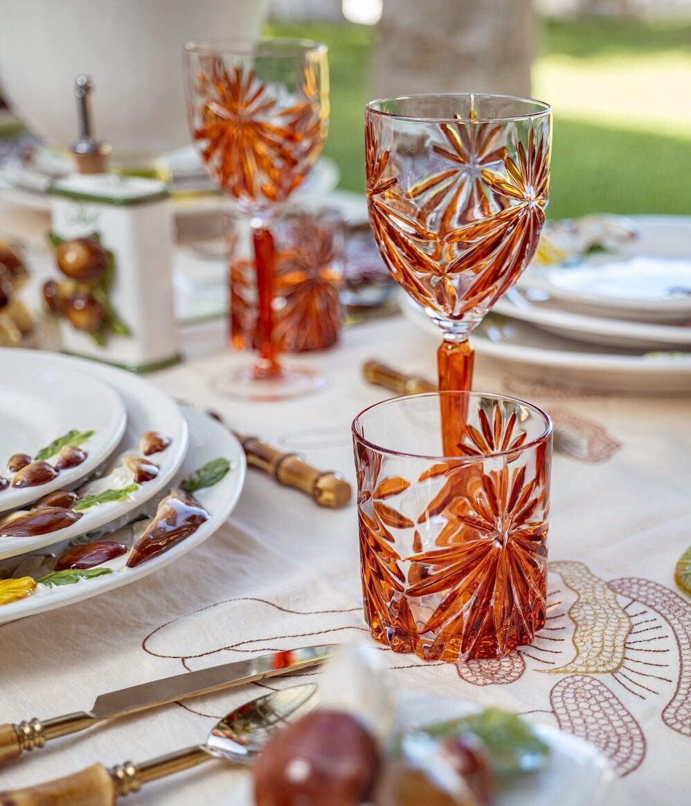 The Stars Hand-Painted Crystal Glasses - Set of 4 Goblets