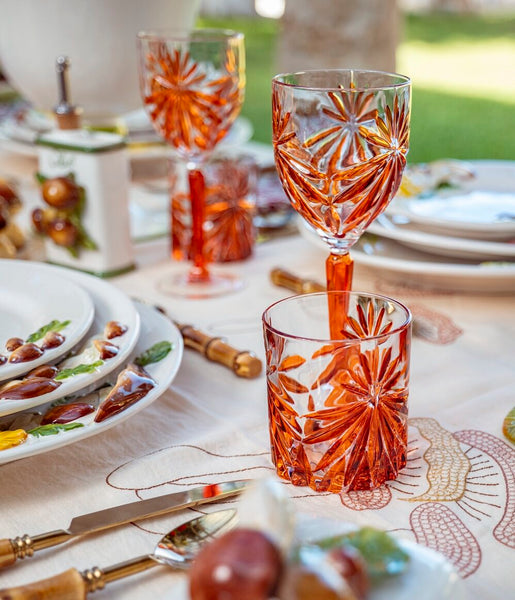 The Stars Hand-Painted Crystal Glasses - Set of 4 Goblets