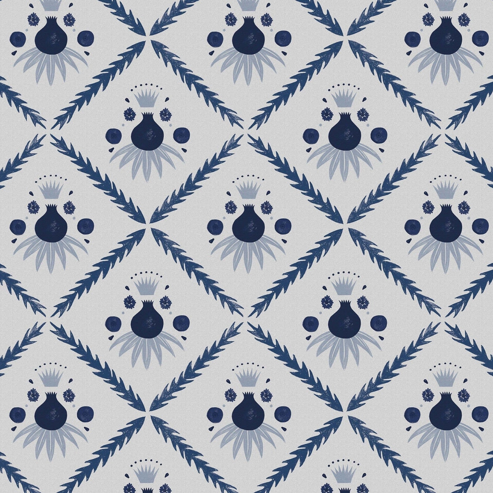 Pome Wallpaper Sample, Oxford Blue