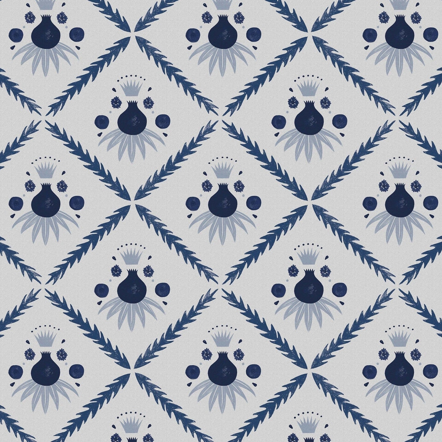 Pome Wallpaper Sample, Oxford Blue