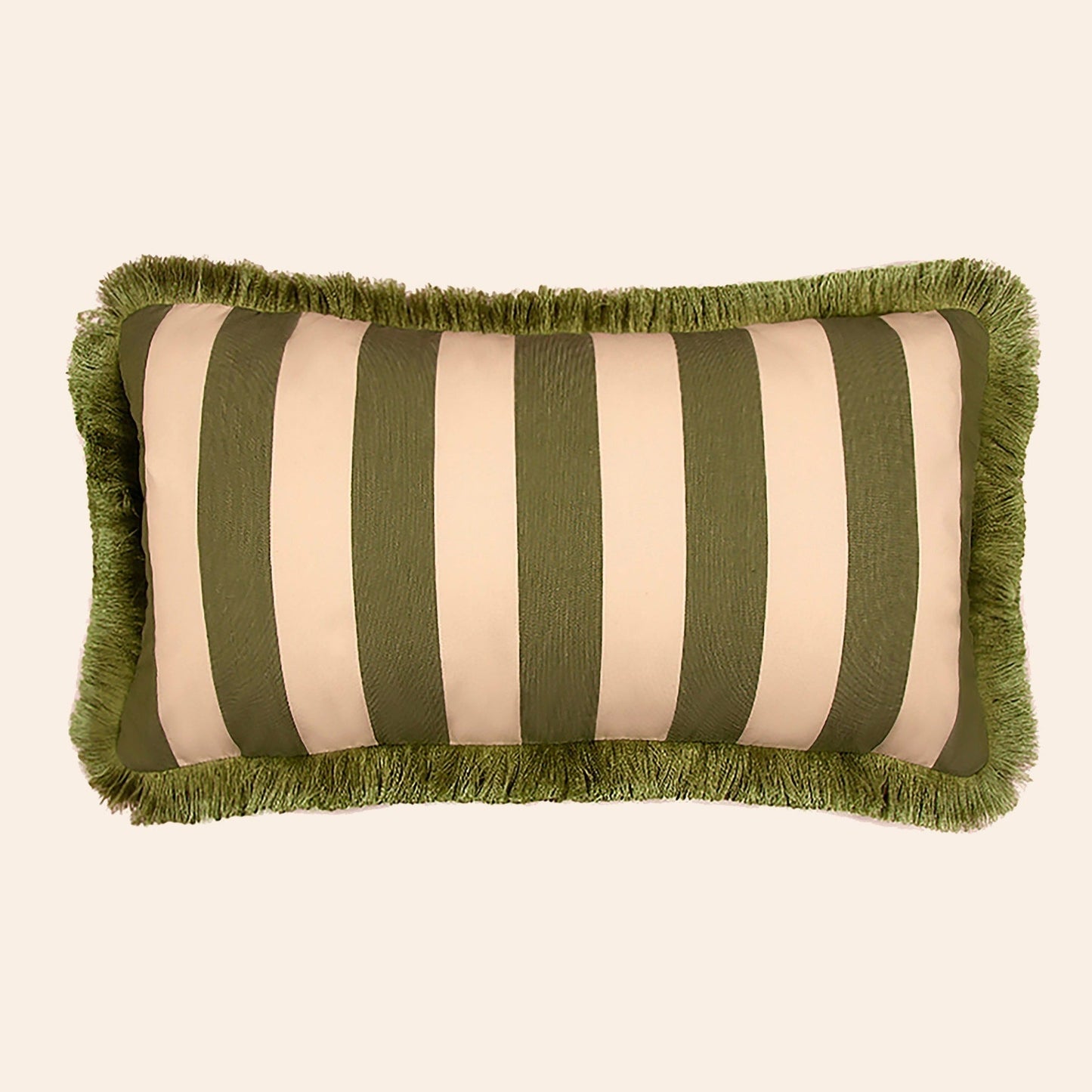 Sonia Stripe Cushion, Artichoke