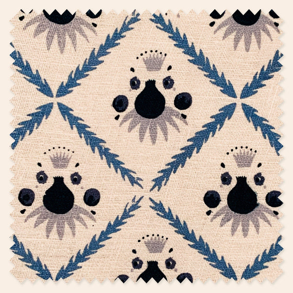 Pome Linen, Oxford Blue, Sample