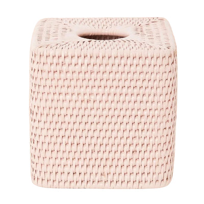 Rattan Tissue Box Cover - Pink
