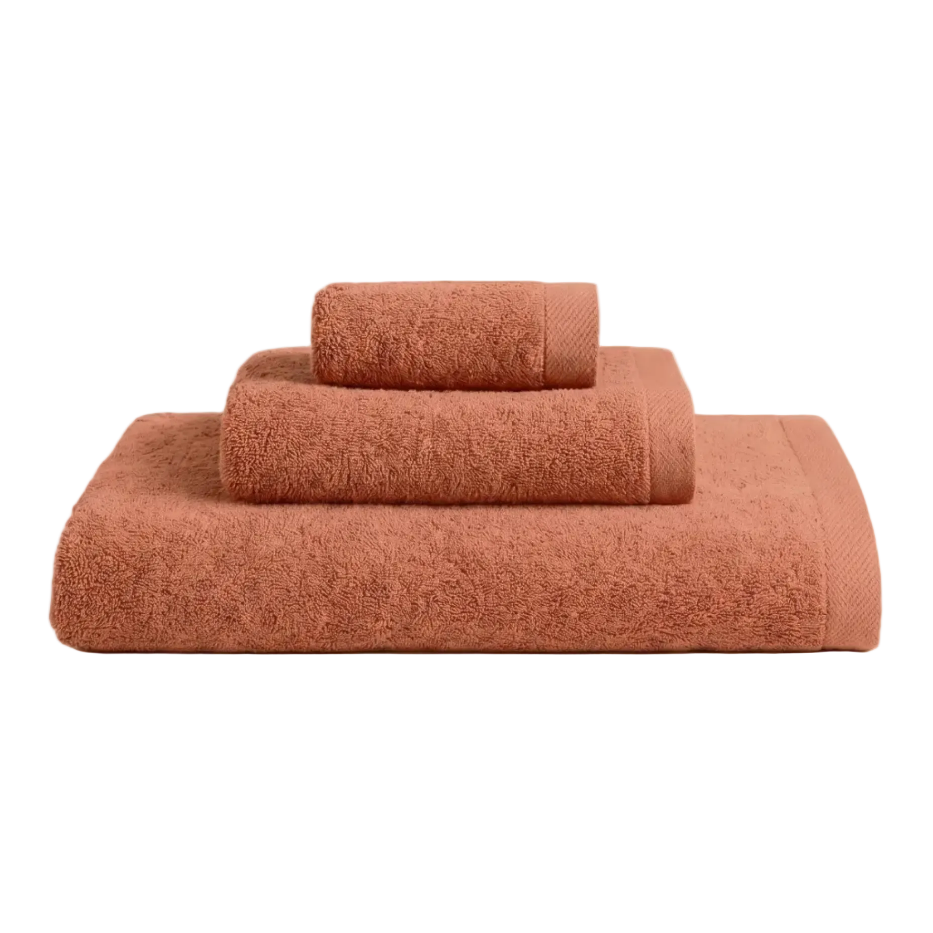 Premium Cotton Bath Towel, Terracotta
