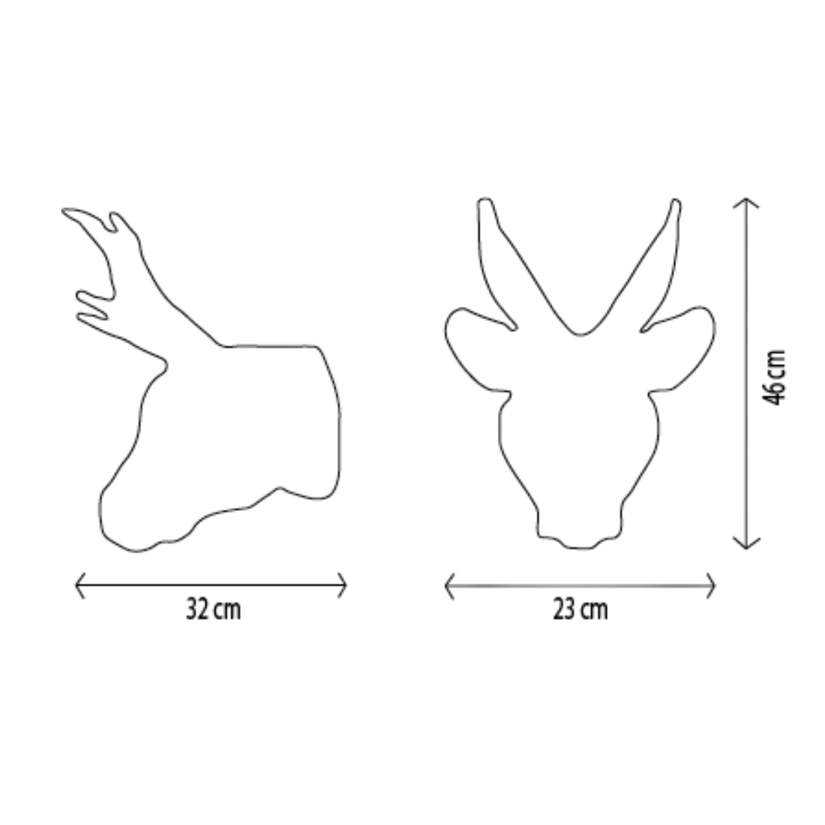 Toby the Roe Deer Wall Mounted Plush Head